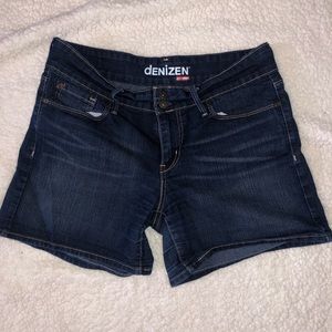 Dark wash jean shorts